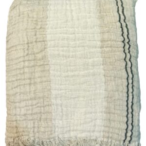 Striped Linen Muslin XL Throw
