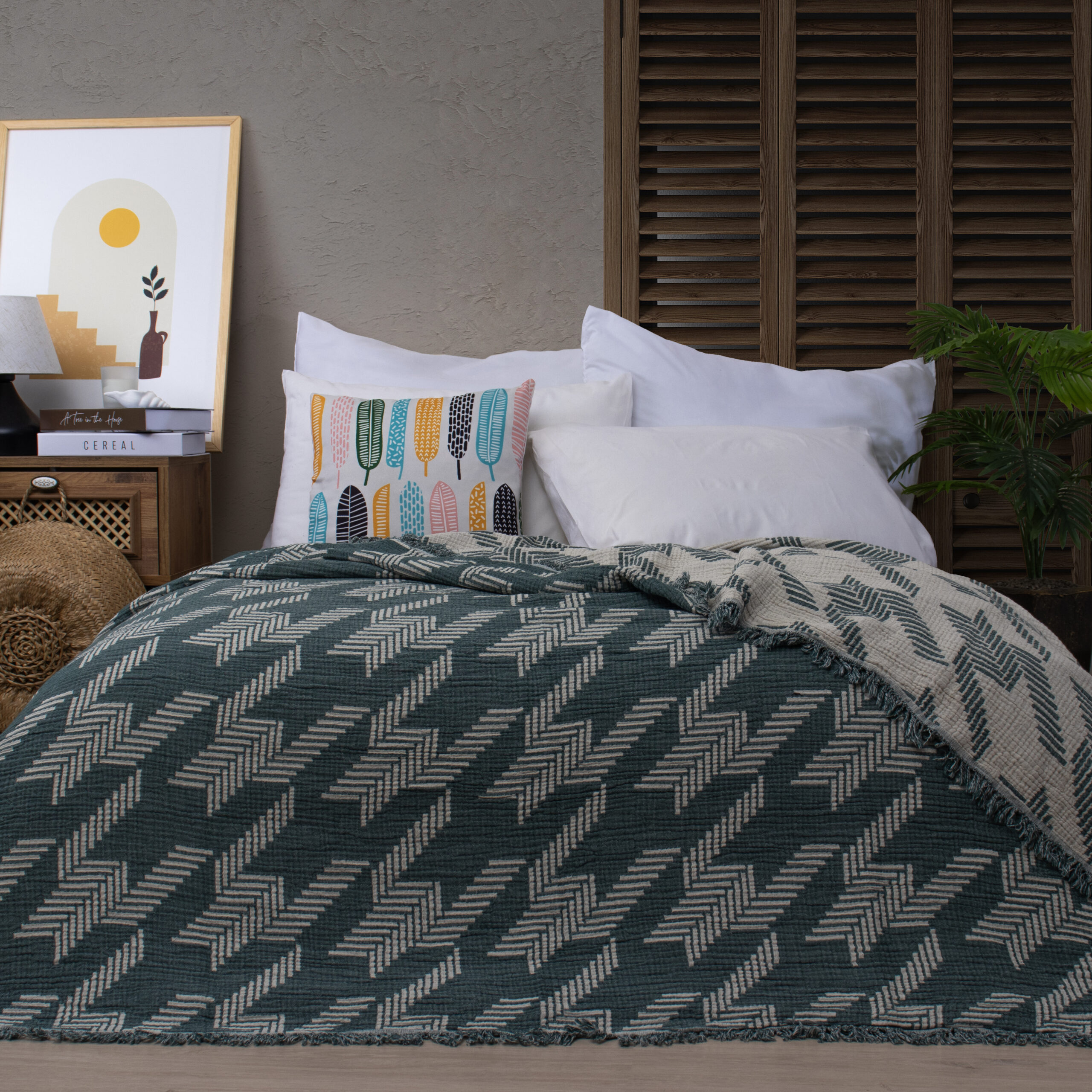 Houndstooth XL Throw