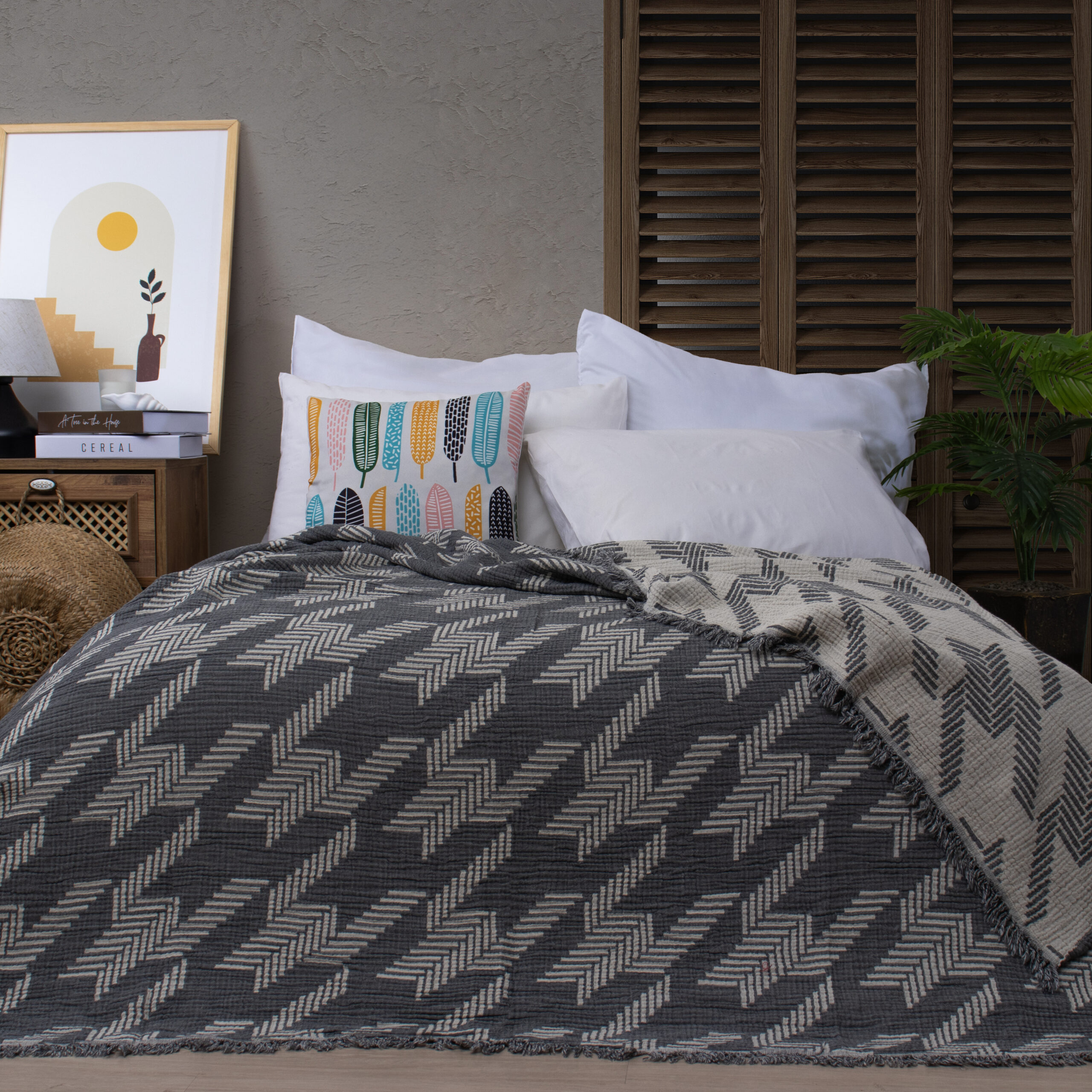 Houndstooth XL Throw